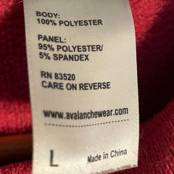 Avalanche women's pink striped fleece hoodie size large - Picture 8 of 8